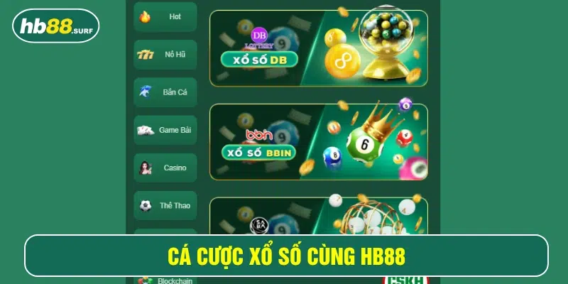 Sảnh cược xổ số tại nhà cái HB88 